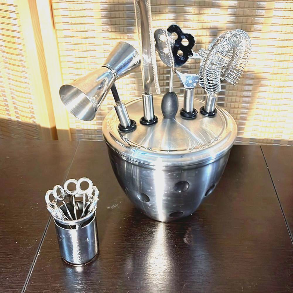 Stainless Steel 8 piece Ice Bucket Bar Set